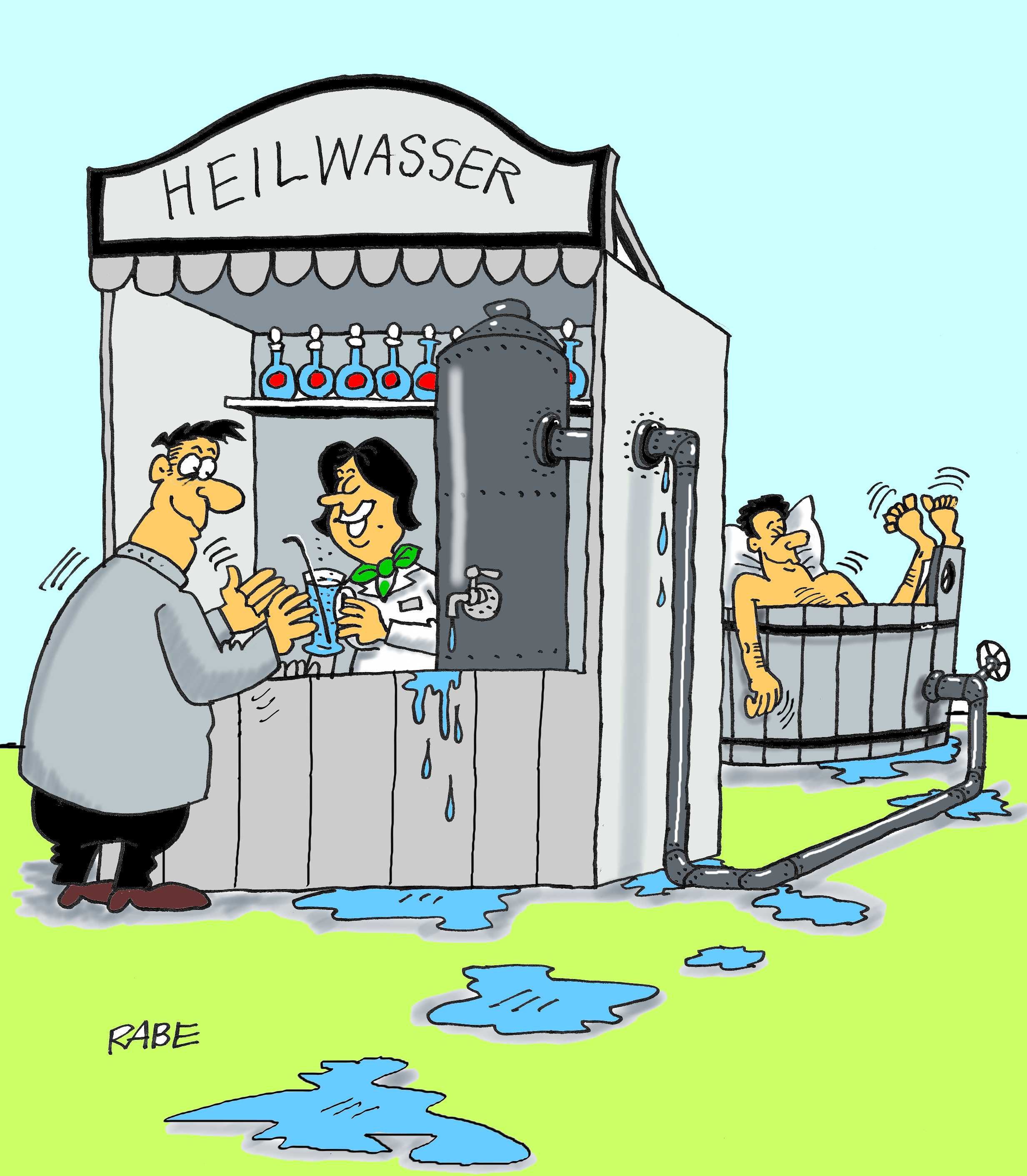 Cartoon Ab zur Kur_bunt